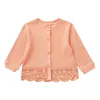 Jackets Kids Baby Girls Casual Spring Autumn Cardigan Coat Long Sleeve Floral Lace All-match Shirt Tops Party Dress Outerwear Daily Wear