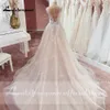 Elegant V-hals Wedding Dres Lace Appliques Sleevel Backl Boho Bröllopsklänningar plus storlek Brud Dr Robe de Mariee N9se#