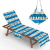 Chair Covers Anchor Pattern Beach Cover Holiday Swimming Pool Lounger Chairs With Storage Pocket Summer Quick Drying Towel