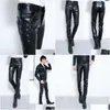 Männer Hosen 2021 Junge Männer mit dickem Leder Ctivate Ones Morality Fußhose Mode PU Drop Lieferung Bekleidung Kleidung Dhkzb