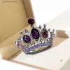 Pins Brooches luxury elegant crown shape diamond gemstones brooch for women Y240329