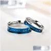 Band Rings Fashion 4mm 6mm rostfritt stål Högpolerad foever Love Ring Finger Men Womens Par Smycken Drop Delivery Dh5ot