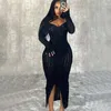 Casual Dresses Womens Long Sleeve Slash Neck Off Shoulder Ruffle Wave Maxi Dress Nightclub Outfits Elegant Gowns Female Clothing