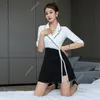 Beauty Sal Spa Uniform voor Vrouw Sexy Restaurant Ober Kleding Esthetische Bureau Hotel Massage Nagel Schoonheidsspecialiste Cafe Werk Outfit H00F #