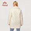 Astrid 2022 Nouvelle veste matelassée d'automne pour femmes avec fermeture à glissière en fourrure Lettre imprimée Blanc LG Manteau Femmes Parkas Plus Taille Tops d'extérieur N7A1 #