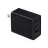 Adattatore per caricabatterie superveloce 65 W Ricarica rapida 3 porte USB C Cubi per telefono cellulare Cubo di alimentazione PD per Samsung S22 EU US UK PLUG Con scatola al dettaglio