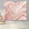 Tapisserier 3D marmorstruktur Tapestry Green Golden Marbling Modern konstvägg filt Tyg vardagsrum sovrumsdekor hängin