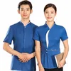 Hot Pot Fast Food Shop Kitchen Work Wear Short Sleeve Restaurant Fast Food Shop Waiter Uniform Coffee Bakery Waiter Overall B1A6#