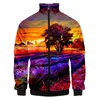 spring Men Jacket Coats Casual Colorful Pastoral Scenery Jackets Stand Collar Men Jacket Brand Clothing Male Outwear Dropship q7ey#