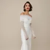 vg73 mangas de casamento destacável nupcial wraps jaquetas pérolas frisado envoltório superior transparente bolero despedida de solteira acessórios t1rF #