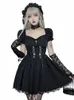 altgoth Vintage Gothic Princ Dr Women Dark Harajuku Lace Up Cross Corset Dr Streetwear Partywear Lolita Dr Female c900#