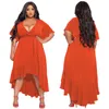 eleganckie głębokie v plus size midi dr sexy koronkowe marszczenia w talii letnia luźna impreza wieczorna impreza klubowa dres vestidos panie 11ix#