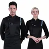 lg manica ristorante chef uniforme cucina cucina cuoco cappotto hotel cameriere lavoro giacche panetteria caffè cameriere lavoro camicia p3B7 #