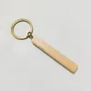 Creative wooden strip key chain beech simple men and women wooden creative key chain gifts