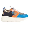 Dames platform sneakers Designer Chain Reaction herenschoenen luxe Rubber Suede Triple Wit Goud Zwart Blauw Rood Kersenbruin Oranje Blauw heren casual sneakers 36-45