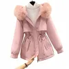 2023 Nieuwe Winterjas Vrouwen Parka Bontvoering Lg Casual Parka Bontkraag Capuchon Puffer Jas Dikke Warme Jas bovenkleding 10Yy #