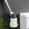 Brosses en Silicone TPR brosse de toilette et support, outils de nettoyage à vidange rapide pour toilettes, ensembles d'accessoires de salle de bains ménagers