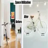 Kitchen Storage Universal Bike Pedal Hanger Replacement Durable Hanging Bracket Wall Mount Heavy Duty Horizontal Rack