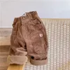 Pantaloni 2024 Pantaloni Sping Ragazzi Ragazze Velluto a coste Solido Harem Abbigliamento per bambini Caldi bottoni per vestiti larghi per bambini