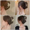 ヘアクリップハイミカンラインストーンタッセルヘアクローゴールデンボウフラワーヘアクリップヘアピン女性用エレガントなポニーテールファッションヘアアクセサリーY240329