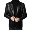 Jaqueta de couro masculina de couro falso, jaqueta slim de couro pu, casaco de moda, moda urbana, blazer casual, jaquetas masculinas, casaco com zíper 240330