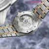 Top AP Wrist Watch Royal Oak 77450SR Room Gold Material 50th Anniversary Automatic Mechanical Womens Watch 34mm