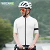 Cykeljackor Wosawe Mens Cycling Jersey Short Sleeve Mtb Bicycle Clothing White Summer Clothes Pro Road Racing Mountain Bike Jersey Shirt24329