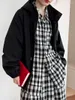 Kadın Ceketleri Pembe Kapşonlu 2024 Bahar Günlük Stil Moda Çok yönlü ceket Gevşek fermuarlar Sokak Giydirmeleri Kadınlar için