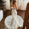 Urban Sexy Dresses Off Shoulder Bow Lace Mermaid Bride Dress Bohemia Sweetheart Bodycon Bridal Gowns Fashion Wedding suknia lubna yq240329