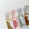 Korea Summer Infant Baby Boy Clothes Set Cartoon 3D Bear Printed T shirts TopsToddler Girl Breathable Shorts 2pcs 240314