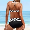 Maillots de bain pour femmes Été femmes Sexy maillot de bain bikini pour femme taille ample Bikinis ensemble maillot de bain impression abstraite maillot de bain deux pièces ensemble maillot de bain T240328