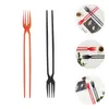 Disposable Flatware 2 Pcs Chopsticks Spoon 2-in-1 Fork Integrated Tableware Portable Plastic Baby