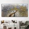 Textured Tree Artwork Handmade Large Blooming Tower Tree Oil Painting On Canvas Abstract Canvas Art Contemporary Tree Art Stunning Paintings Living Room Wall Art