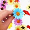 Flores decorativas 150 piezas pinzas para el cabello margaritas para manualidades cabezas de girasoles artificiales falsos mini cabezas