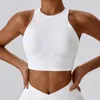 Yoga outfit kvinnors sportkläder klippt tillbaka yogo bh anti-ribbad skörd tank top springa fitness sport träning väst kvinna underkläder