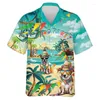 Männer Casual Hemden Sommer Hawaiian Obst Ananas Party 3D Druck Strand Hemd Aloha Octopus Für Männer Hip Hop Tier y2k Blusen Tops