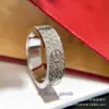 High luxury designer ring Carter Full Sky Star Ring V Gold Classic Ring Plated with 18K Gold Couple Ring No Diamond Full Diamond Fashion Gift Original 1:1 With Real Logo