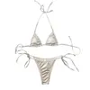 24 Yisiman New Sexy Silver Bright Split Womens Bikini