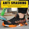 Fashion Sports Shoes Work Boots Puncture-Proof Safety Shoes Men Steel Toe Shoes Security Protective Shoes Indestructible 240309