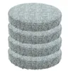 Housses de chaise 4 pièces housse de tabouret chaises rondes protecteur de bar Polyester (Polyester) sièges de coussin décoratifs