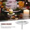 キャンドルホルダー10 PCSダイニングテーブル装飾ホルダーアイアンクラフトキャンドルスティックシンプルラウンド暖炉の家