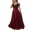 Burdy Plus Size LG Evening Party Vestidos Chiff Lace Vestidos de festa Sexy Illusi Decote Especial Ocn Prom Dr x7uY #