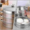 Double Boilers Steamer Grilling Accessories Cookware Stainless Steel Steaming Basket Kitchen Food Multi-functional