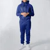 Tracksuits masculinos Fitness Mens Ternos Outono e Inverno Pelúcia Juventude Montanhismo Ao Ar Livre Lazer Esportes Conjunto Roupas