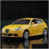Diecast Model Cars 1:32 alfa romeo giulietta alloy car model diecasts toy vehicles collect car toy boy birthday gifts t230815