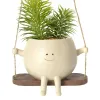 Planters Swing Face Planter Pot Flower Basket Resin Planing Vase Wall Planter Unique Face Design Flower Organizer Container Accessories