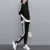 Costume de survêtement pour femmes Printemps Automne Nouveau 5XL Plus Taille Vêtements Élégant Fi Tops T-shirt Pantalon 2 Ensembles de deux pièces pour femmes z5rC #