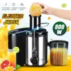 ジューサージュース抽出器800Wジューサー3インチのすべての果物と野菜と野菜ジュース抽出器2速クリーン2速l240401に適しています