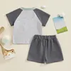 Kleidung Sets Baby Jungen Sommer Outfits Casual Kurzarm Kontrast Farbe Tops Und Kordelzug Shorts Set Kleinkind Kleidung Kind