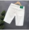 Summer Korean Fashion Luxury Designer Cowboy White Black Jeans For Men Trendy Slim Fit Casual Pants Boyver Jeans Shorts 240327